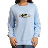 Embroidered Halloween Old Salem's Black Hat Inn Vacancy Sweatshirt