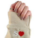 Custom Embroidered Name and Heart Sweatshirt