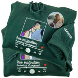 Custom Embroidered Portrait Music Hoodies for Lover
