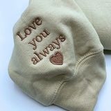 Custom Embroidered Name and Heart Sweatshirt