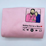Custom Embroidered Portrait Music Hoodies for Lover