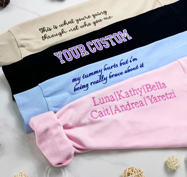custom embroidery sweatshirts