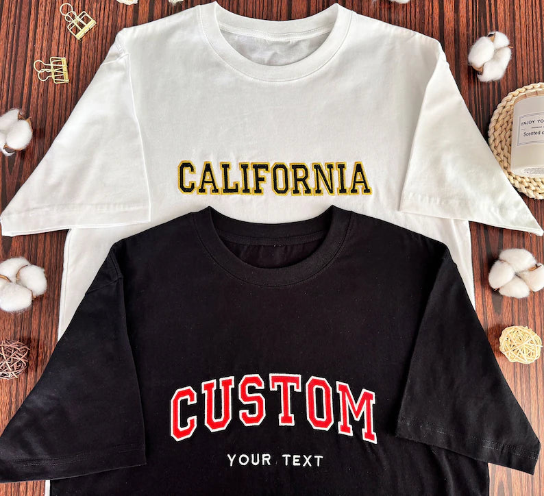 ZAOTIFY Custom Letter Embroidered Shirts