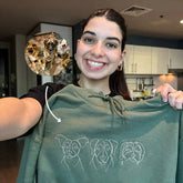 Custom Line Art Embroidered Hoodie for Pets