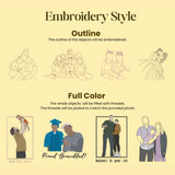 Custom Embroidered Photo Sweatshirt for Couple