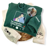 Custom Embroidered Portrait Music Hoodies for Lover