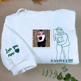 Personalized Embroidered Pictures Hoodie Outline