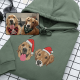 Custom Embroidered Pet Sweatshirt for Christmas