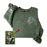 Custom Line Art Embroidered Hoodie for Pets