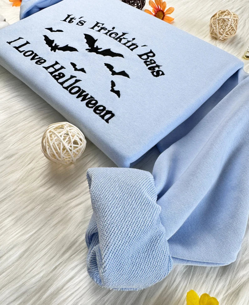its freakin bats i love halloween sweatshirt