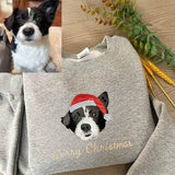 Custom Embroidered Pet Sweatshirt for Christmas