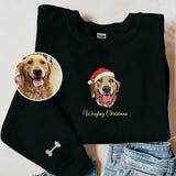 Custom Embroidered Pet Sweatshirt for Christmas
