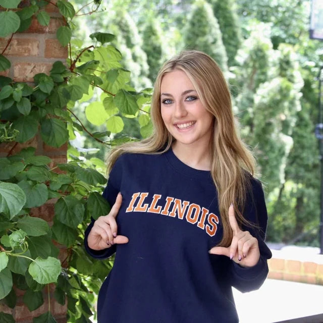 Custom Letter Embroidered Filled Varsity Sweatshirt