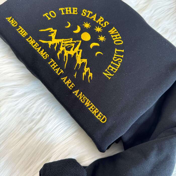 Embroidered Velaris Sweatshirt To the Stars Who Listex