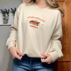 Stars Hollow Connecticut Style Embroidered Gilmore Girls Merch Sweatshirt