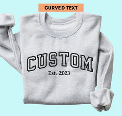 embroidered crewneck custom