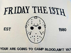 Embroidered Halloween Friday the 13th Sweatshirt