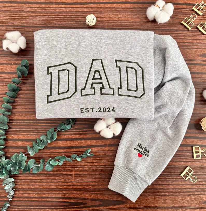 embroidered dad sweatshirt