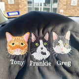 Embroidered Custom Cat Sweatshirt