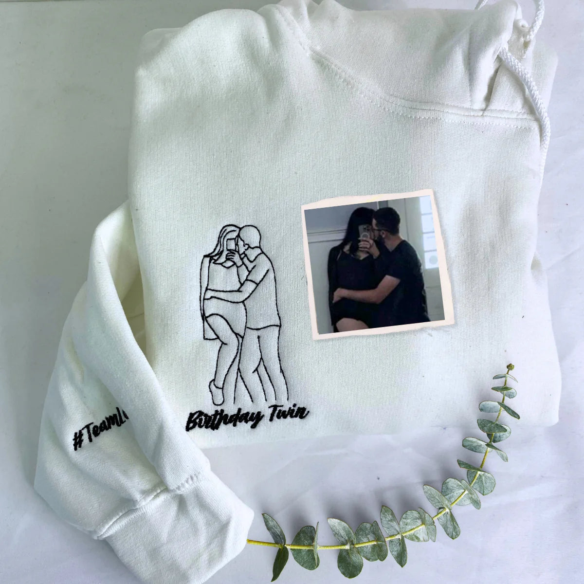 Personalized Embroidered Pictures Hoodie Outline – Zaotify