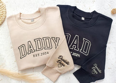 Custom Text Embroidered Dad Sweatshirt