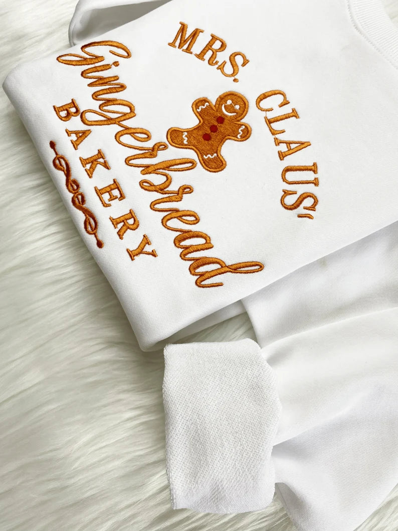 Mrs Claus Gingerbread Bakery Sweatshirt