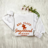 Embroidered Christmas Mrs Claus Gingerbread Sweatshirt