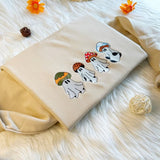 Embroidered Cute Halloween Mushroom Sweatshirt