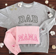 DAD and MAMA embroidered sweatshirt