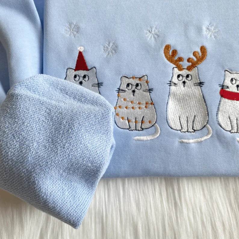 	 cat christmas sweatshirt