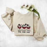 Embroidered Funny Drink Drank Drunk Christmas Snowman Sweatshirt