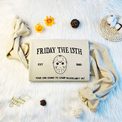 Embroidered Halloween Friday the 13th Sweatshirt