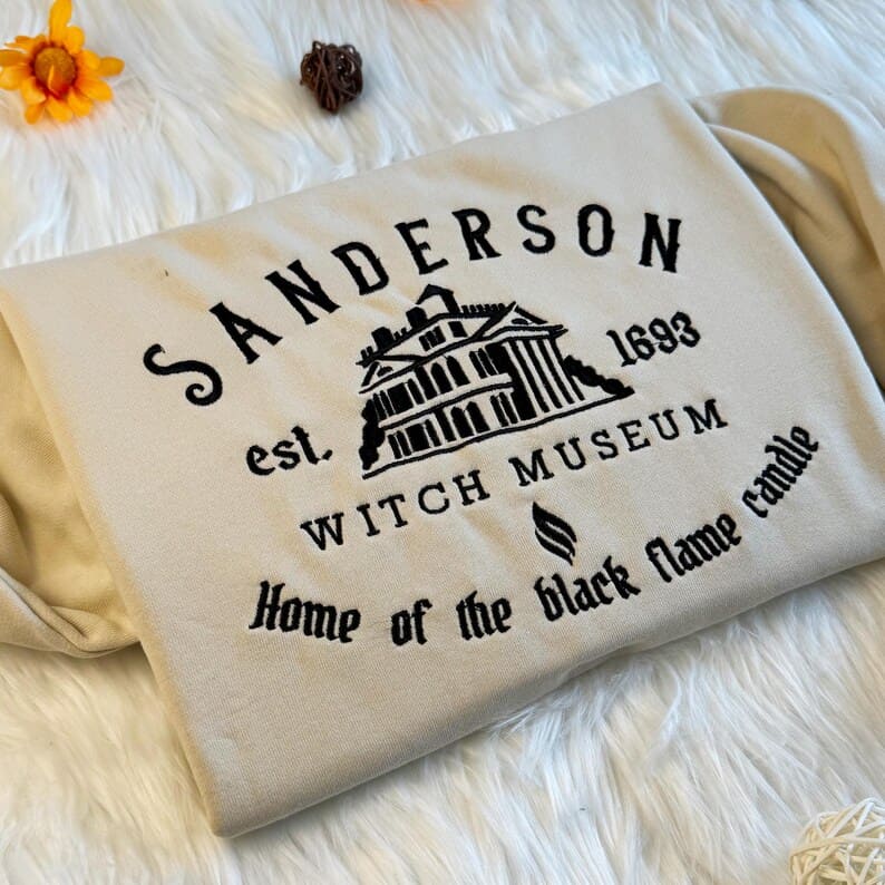 Embroidered Halloween Sanderson Witch Muesum Sweatshirt