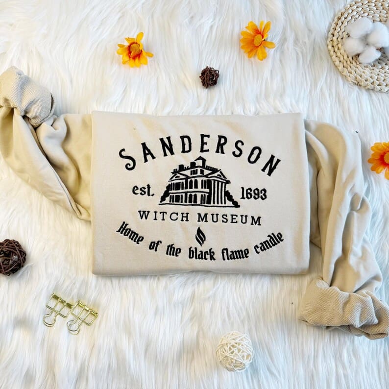 Embroidered Halloween Sanderson Witch Muesum Sweatshirt