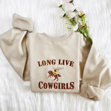 Embroidered Long Live Cowgirls Sweatshirt