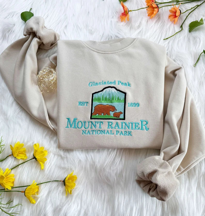 Embroidered Mount Rainier Sweatshirt