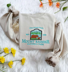 Embroidered Mount Rainier Sweatshirt