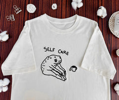 Embroidered Self Care Frog Shirt