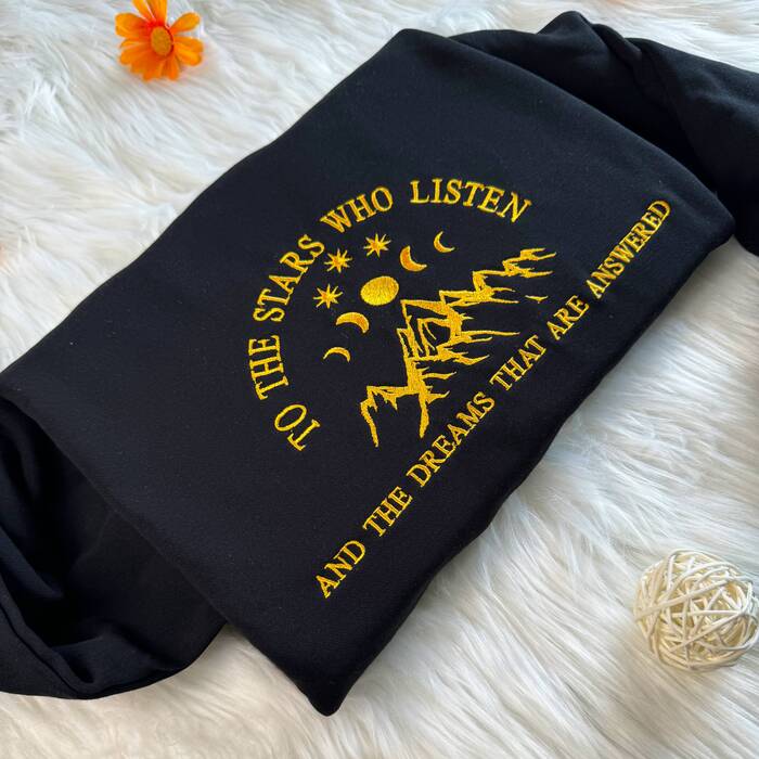 Embroidered Velaris Sweatshirt To the Stars Who Listex