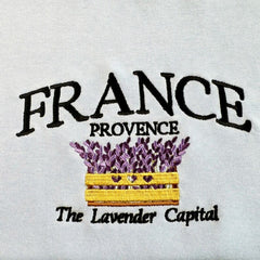 Embroidered France Provence Lavender Sweatshirt