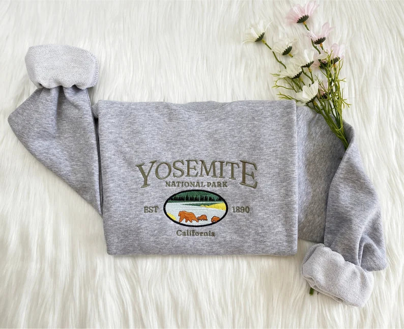 Zaotify embroidered yosemite national park sweatshirt