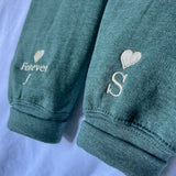 Custom Embroidered Name and Heart Sweatshirt