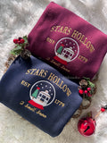 Christmas Stars Hollow Embroidered Sweatshirt