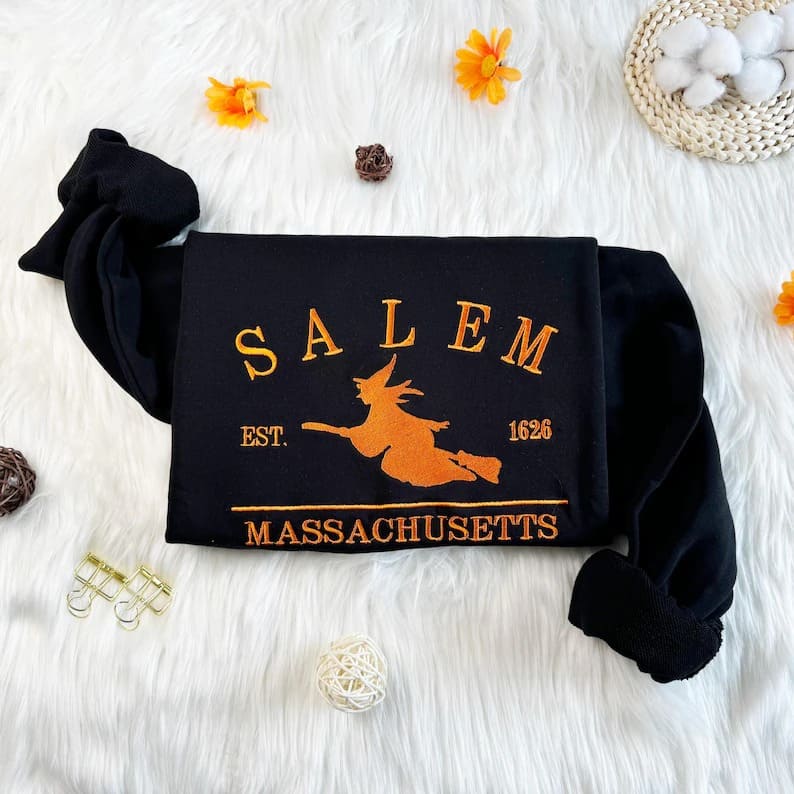 Halloween Embroidered Salem Sweatshirt