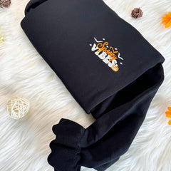 Halloween Spooky Vibe Embroidered Sweatshirt