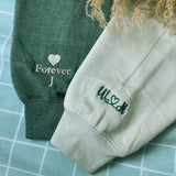 Custom Embroidered Name and Heart Sweatshirt