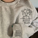 Custom Embroidered Dog MOM Sweatshirt