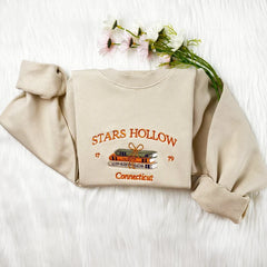 Stars Hollow Connecticut Style Embroidered Sweatshirt