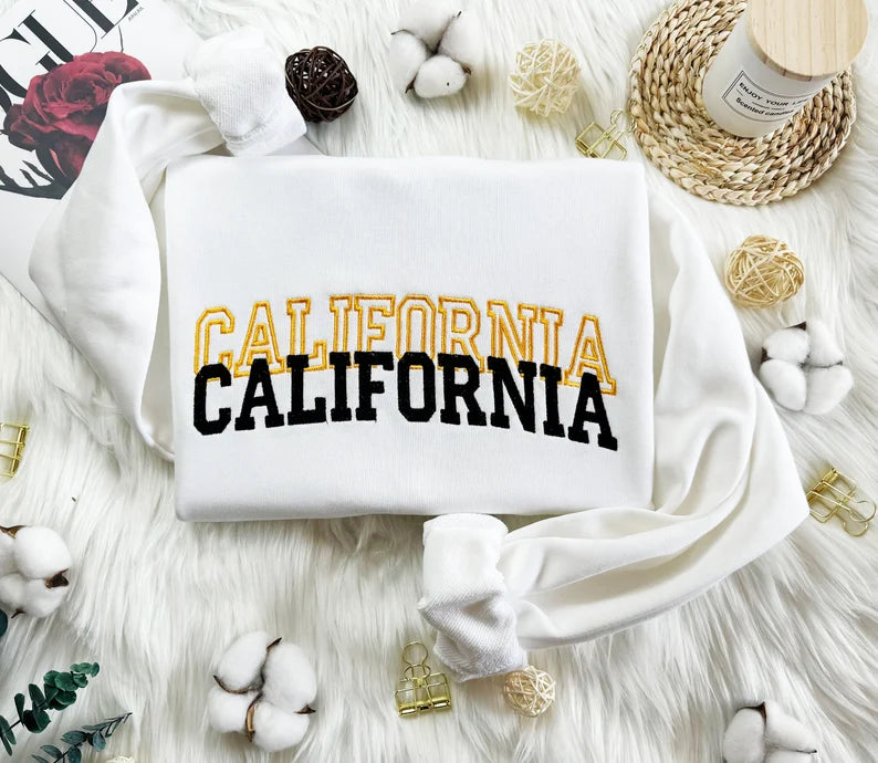 Zaotify custom embroidered california sweatshirt