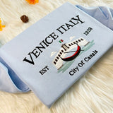 Embroidered  Venice Italy Sweatshirt